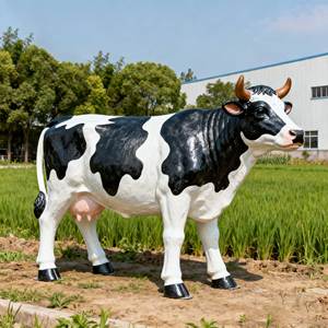 Customized Large Resin Cow <strong>Statue</strong>, Cow Sculpture, Outdoor Farm, Grassland Decoration - Product Image 1