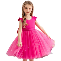 Robe de princesse pour filles, robe d'été sans manches pour enfants, robe de soirée avec un grand nœud pour les filles