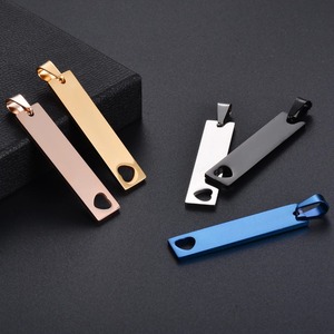 Placa de Identificación Personalizada para Perro, Colgante de Corazón, Acero Inoxidable, para Hombre y Mujer, Joyería Rectangular, Regalo, 5 Colores - Product Image 5
