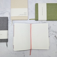 Couverture classique personnalisée en lin A5 fil relié pour cahier couture reliure papier ventre bande pour Journal ou journal cadeau