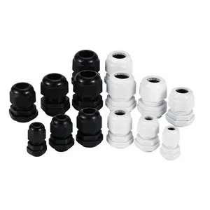 Cabo de glândula de nylon impermeável, glândula plástica npt 3/8 articulações com junta, conectores de cabo 4-8mm, à prova d' água, ajustável