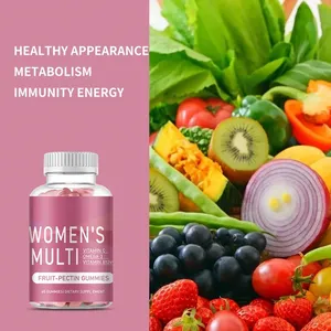 Private Label Vegane Nahrungsergänzungsmittel Beeren-Geschmack Multivitamin-Gummis für Frauen <span class=keywords><strong>Vitamin</strong></span>-Gummis Tägliche Multivitamine für Frauen - Product Image 5