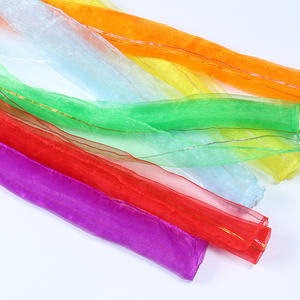 Écharpe de performance magique colorée de Yiwu, écharpes de danse pour enfants, écharpe de jonglage à bordure dorée pour enfants - Product Image 4