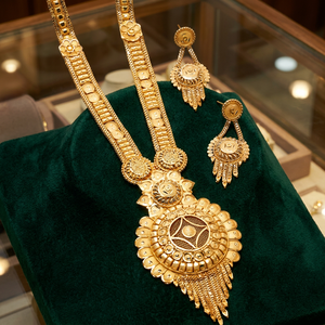 Wholesale Floral Design 14K 18K 24K Gold Filled <b>Long</b> <b>Necklaces</b> Set Fashion Jewelry with Link Chain Brass Gold Plated Jewelry Set - Product Image 4