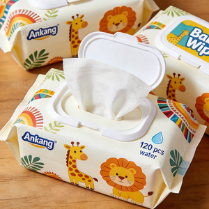 <span class=keywords><strong>Lingettes</strong></span> humides OEM pour bébés, fabriquées en usine, jetables, sans plastique, non parfumées, lavables dans les toilettes - Product Image 1