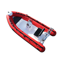 Bateau pneumatique en fibre de verre RIB 430A, bateau de pêche RIB Hypalon, couleur au choix
