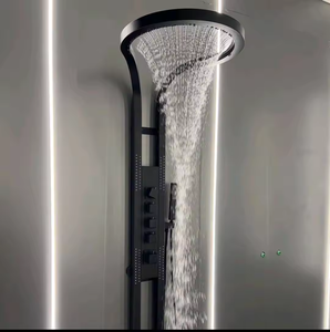 Luxury New Design Waterfall Around Big Top Bathroom Wall Mounted Rain Sprinkler Shower Set System Panel