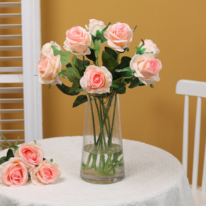 Roses artificielles Ruilisi, fleurs en soie, 30 cm-100 cm, bouquet pour mariage et décoration de la maison - Product Image 1