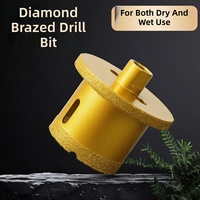 Foret diamanté brasé sous vide M10 à double couche pour ouverture de trous dans la maçonnerie, le marbre, le quartz, la pierre et la céramique