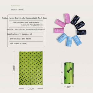 Bolsas Ecológicas Biodegradables para Desechos de Perros y Animales Pequeños, Extra Gruesas, Resistentes, 100% a Prueba de Fugas - Product Image 5