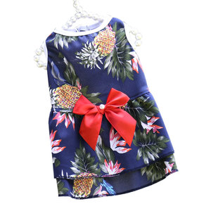 เสื้อกั๊กกระโปรงลายสับปะรดสำหรับสัตว์เลี้ยง วี๋หวาง ระบายอากาศได้ดี เหมาะสำหรับฤดูร้อน สำหรับสุนัขพันธุ์เท็ดดี้ บิชอง ปอมเมอเรเนียน - Product Image 2
