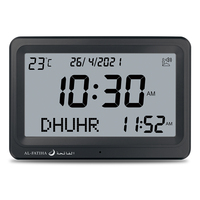 Horloge de prière musulmane automatique d'usine, horloge numérique de prière islamique pour mosquée, tableau des heures de prière, rappel des heures de prière, horloge LCD AZAN