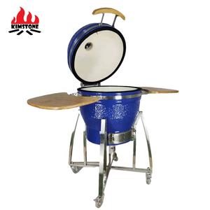 KIMSTONE Kamado 22 pouces L Barbecue en céramique bleu, machine industrielle à charbon de bois, <span class=keywords><strong>mini</strong></span>-grill à poulet, barbecue, fumoir - Product Image 6