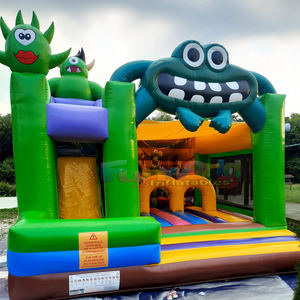 Castillo inflable comercial con tobogán para niños, ideal para fiestas al aire libre. - Product Image 2