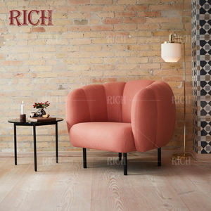 <span class=keywords><strong>Fauteuil</strong></span> décoratif en peau de mouton, chaise de salon, boucle en laine nordique, chaise de canapé, boucle en peluche - Product Image 4