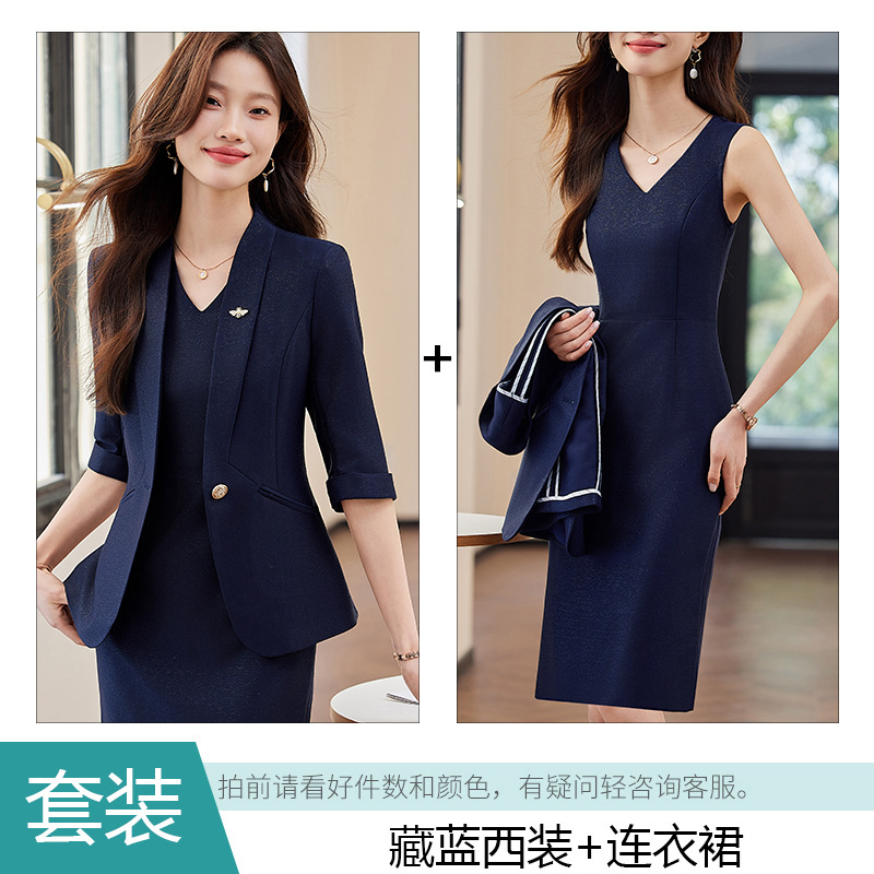 Navy blue suit dress