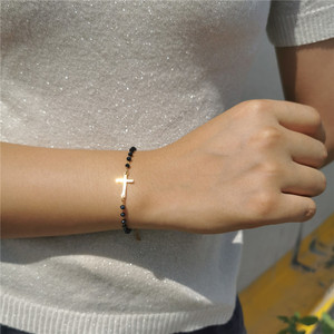 Crystal Cross <strong>Bracelets</strong> For Women Fashion Gold Plated Stainless Steel Cross <strong>Bracelet</strong> Vintage Religion <strong>Aesthetic</strong> Jewelry Gift - Product Image 3