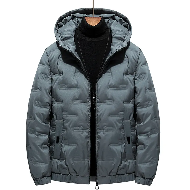 Chaquetas de invierno con capucha para hombre, abrigos informales negros, Parka cálida, talla 4XL, novedad