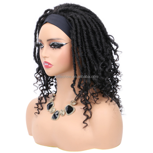 Afro dreadlock Locs peluca sintética Ombre trenzado Dreadlock negro marrón africano Faux Locs <span class=keywords><strong>diadema</strong></span> Crochet Twist <span class=keywords><strong>pelo</strong></span> pelucas cortas - Product Image 2