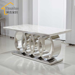 Luxury Morden Marble <span class=keywords><strong>Top</strong></span> Bàn Ăn Đặt DH-1405 - Product Image 4