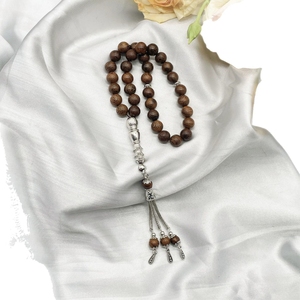 <span class=keywords><strong>Rosario</strong></span> Musulmán Tasbih <span class=keywords><strong>de</strong></span> Madera Wenge <span class=keywords><strong>de</strong></span> 33 Piezas y 10 mm con Espaciador <span class=keywords><strong>de</strong></span> Metal Plateado y Borla, <span class=keywords><strong>Rosario</strong></span> Islámico Dhikr <span class=keywords><strong>para</strong></span> Hombres y Mujeres - Product Image 5