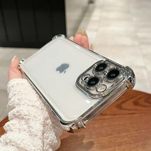 Bốn bên chống sốc mạ điện mềm TPU di động điện thoại di động Cover quay lại trường hợp đối với iPhone x XS Max XR 17 Pro Max 15 cộng với - Product Image 3