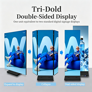 Écran LED pliable P1.86 GOB, double face, sur pied, haute luminosité, affichage publicitaire LED pliable - Product Image 4