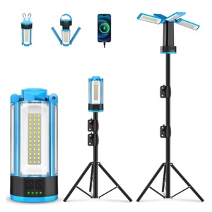 Lampe de <span class=keywords><strong>travail</strong></span> LED portable multifonctionnelle ultra-lumineuse rechargeable à l'énergie solaire de haute qualité avec trépied pour plongée et camping en extérieur USB - Product Image 1
