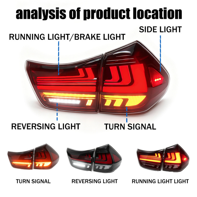 Sequential LED Tail Light For Lexus RX350 RX330 2003-2008 Upgrade Dynamic Turn Signal Rear Lamp DRL Brake Lighting Kit