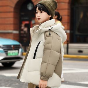 Blousons d'hiver pour garçons - style <span class=keywords><strong>mi</strong></span>-long, nouveau, élégant, adapté aux garçons de taille moyenne, vêtements d'extérieur épais et chauds - Product Image 3