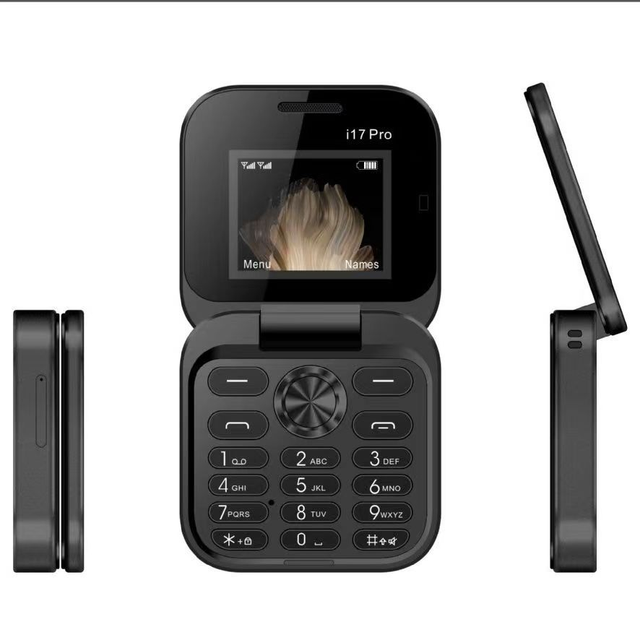 2024 Hot Sale Super Cheap 1.8 Inch Dual Sim 2G Network Quad Band Unlocking Foldable Mobile Phone I17pro Cellphone