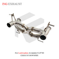 Catback d'échappement de voiture en acier inoxydable ING pour Lamborghini Aventador S LP740 mise à niveau SVJ avec pièces de tuyau de tournage automatique de haute qualité