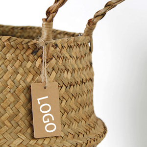 Wholesale Factory Natural Multi Flower <strong>Plants</strong> Pots Eco-Friendly Seagrass Woven Belly Storage <strong>Basket</strong> <strong>for</strong> Clothing Home Use - Product Image 4