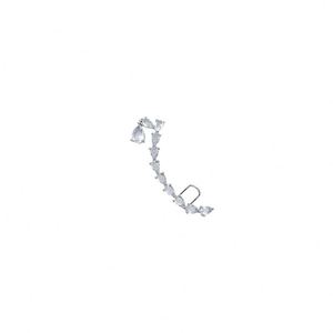 European and American 925 Silver Needle <b>Earring</b> Rhinestone Water Drop Zircon <b>Stud</b> <b>Earrings</b> Women's Design One-piece Ear Clip - Product Image 4