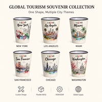 Tasses en céramique souvenirs touristiques de New York, États-Unis – Design moderne, petites tasses à vin en céramique, verres à shot en grès – Personnalisation OEM/ODM, vente en gros