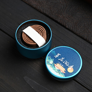 Miniature Incense Coils Natural Sandalwood Agarwood 20 Coils <b>Small</b> Jar Indoor Use Aromatic Home Fragrance - Product Image 4