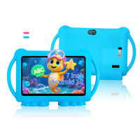 Tablette PC pour enfants IWAWA 7 pouces, quadricœur, résolution HD 1024x600, 2 Go de mémoire, jouet éducatif, apprentissage, nouveau Android 12, antichoc, USB-C