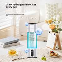 Bouteille d'eau hydrogénée USB 5W 4000ppb SPE PEM 208ml Batterie au lithium Coque en aluminium Design portable
