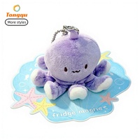 Assortiment de figurines en peluche d'animaux marins, aimants de réfrigérateur Kawaii, mini-poupées en peluche d'animaux océaniques, cadeau surprise pour enfants et ornement de réfrigérateur