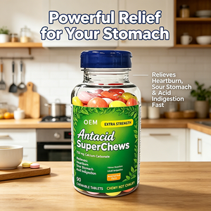 Antacide Extra Fort SuperChews 90 Comprimés à Croquer – Complément OEM pour Soulager les Brûlures d'<span class=keywords><strong>Estomac</strong></span>, les Maux d'<span class=keywords><strong>Estomac</strong></span> et l'Indigestion <span class=keywords><strong>Acide</strong></span> - Product Image 2