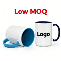 Mug en céramique bicolore, mug à sublimation, mug personnalisé avec impression intégrale, mug de 15 oz pour les boutiques de cadeaux, stock en gros, approvisionnement en gros