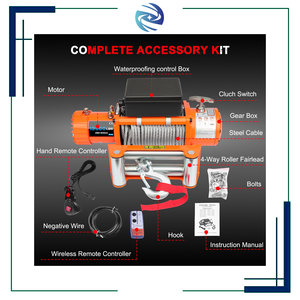 קל הדרכה בטיחות התקנה 3-שלבים כוכבי הילוכים <span class=keywords><strong>12v</strong></span> <span class=keywords><strong>13500lbs</strong></span> חוט 2 שלטים אלחוטיים <span class=keywords><strong>winch</strong></span> - Product Image 5