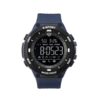 Jam Tangan Elektronik TOMI Simple Sports dengan Fungsi Stopwatch, Diameter 50mm, Dial Kulit, Mesin Hangzhou