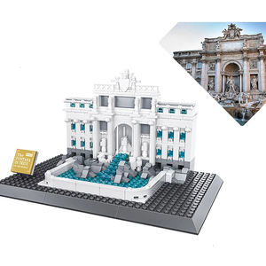 Wange mundialmente famoso Street View ladrillos arquitectura Roma Fontana Di Trevi modelo nuevo gran construcción edificio ladrillo juguete - Product Image 1