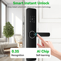 Serrure intelligente avec caméra, serrure de porte à empreintes digitales, serrure numérique étanche avec vidéo pour appartement, hôtel, maison, accès sans clé