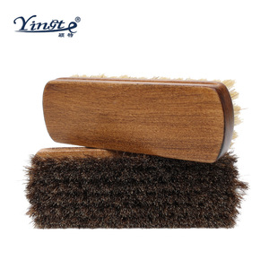 Yinste Solid Wood Shoe <b>Brush</b> Horse Hair Cleaning For <b>Suede</b> Leather Care - Product Image 3