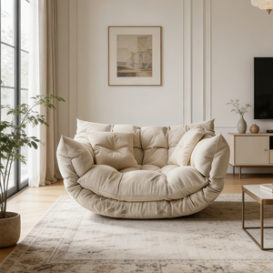 Poltrona Lounge Oversize Comoda, Reclinabile Imbottita per Camera da Letto, Divano Ergonomico per Lettura e Relax, Seduta Morbida per <span class=keywords><strong>Arredamento</strong></span> Casa - Product Image 2