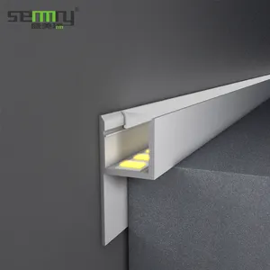 Bande LED décorative en aluminium pour protection des bords, garniture murale à clipser, pour carrelage céramique - Product Image 1