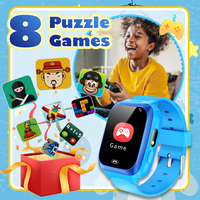 Gelang pintar 2024 perangkat dapat dipakai, gelang pintar kartu SIM hemat biaya dengan kamera, jam tangan pintar anak Puzzle