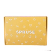 Boîte d'emballage personnalisée en carton plié, colorée, jaune, durable, pour les vêtements de marque